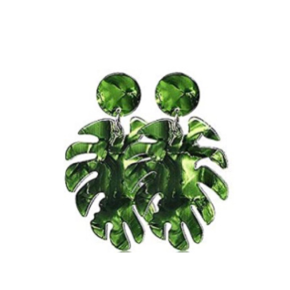 Monstera leaf Acrylic Earrings